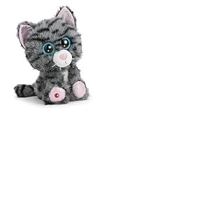 63035 Glubschis Peluche Chat tigr&eacute; Nomelia Gris 25 cm, Douce, Adorable pour c&acirc;liner et Jouer, pour Enfants et Adultes, id&eacute;e Cadeau