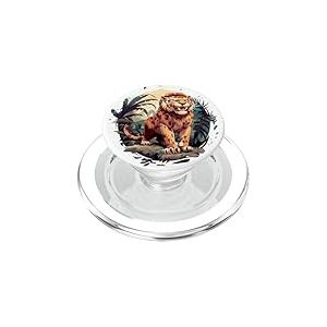 Tigre &agrave; Dents de Sabre - Tigre dent de Sabre PopSockets PopGrip pour MagSafe