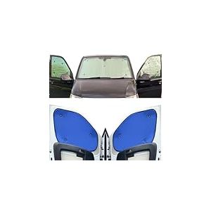 Stores Thermiques Compatible avec Peugeot Bipper Tepee (2008-Date)(Ensemble Avant) Couleur de la Doublure Bleu, R&eacute;versible