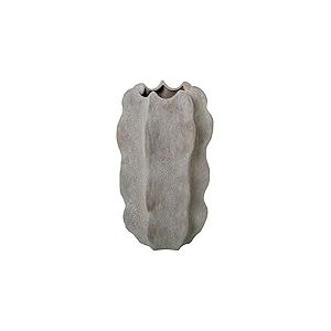 DRW Vase de Sol en Forme de Cactus en c&eacute;ramique Marron Sable 45 x 26 x 26 cm