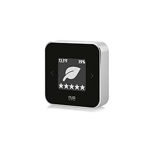 Eve Pi&egrave;ce : capteur de qualit&eacute; de l'air pour surveiller la qualit&eacute; de l'air (COV), la temp&eacute;rature et l'humidit&eacute;, technologie Apple HomeKit, Bluetooth, filetage