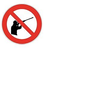 Panneau de signalisation Circulaire en PVC 1.5 mm - (&Oslash; 300 mm, Chasse Interdite)