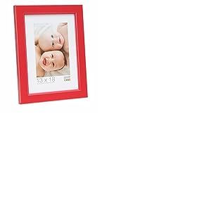 Deknudt Frames S45DK4 Cadre Photo avec Filet Bois Rouge 24 x 30 cm