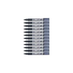 Pentel Paint Marker Lot de 12 Marqueurs permanents Gris