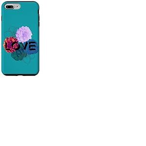 Rétro Love Fleur Fleur Élégant Vintage Text Line Art Coque pour iPhone 7 Plus/8 Plus
