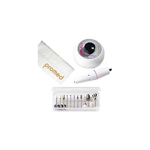 Promed Lime À Ongles Électrique The File 502, Ponceuse À Ongles Avec 18 Accessoires Professionnels Pour Art, Stylisme Ongulaire, Manucure, Retrait De La Corne, 20 000 Tours/Min