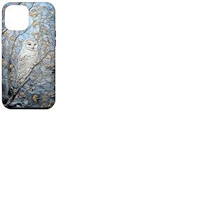 Hibou enneigé blanc amoureux de la neige tachée saison d'hiver Coque pour iPhone 12 Pro Max