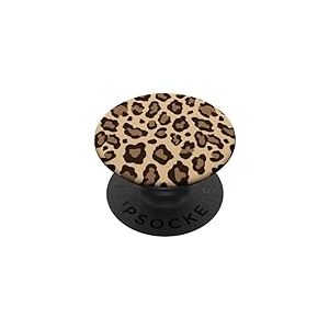Motif léopard imprimé fourrure beige/marron/léopard PopSockets PopGrip Adhésif