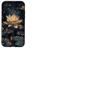 Coque pour iPhone SE (2020) / 7 / 8 Fleur De Lotus Noir Et Jaune