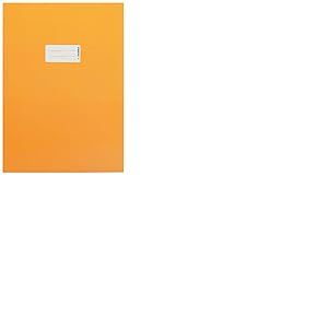 HERMA 19747 Lot de 10 couvertures pour cahiers d'école, format A4, en carton orange, avec champ d'inscription, en papier solide et extra fort, pour cahiers d'école, colorées