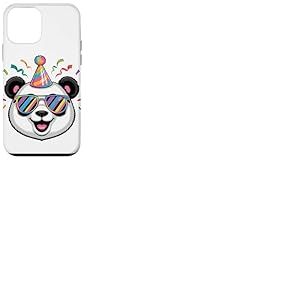 Panda Ours Chapeau De Fête D’Anniversaire Lunettes De Soleil Coque pour iPhone 12 Mini