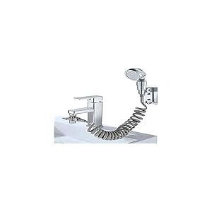 GC GLOBALCOMMERCE Douchette pour évier, kit de douche pour bidet, salle de bain, déviateur de robinet d'évier, parfait pour nettoyer ou laver les animaux domestiques