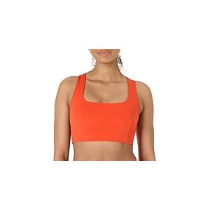 Amazon Essentials Soutien-Gorge de Sport Active FormFlex Ultra Doux, Dos Nageur et Encolure Carr&eacute;e, Soutien L&eacute;ger Femme, Rouge Vif, XL