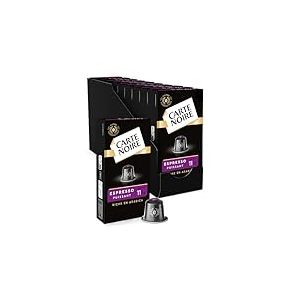 CARTE NOIRE - Capsules de Café Espresso Puissant N°11 Compatibles Nespresso® - Café Arabica - Lot de 10 x 10 Capsules Aluminium - Fabriqué en France