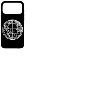 World Globe Line Art Carte planète Terre Atlas Voyage Coque pour iPhone 17 Pro Max