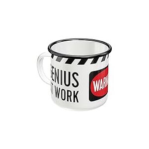 Nostalgic-Art Tasse rétro en émail, Genius At Work – Idée de cadeau pour gamers, Mug de camping, Design vintage, 360 ml