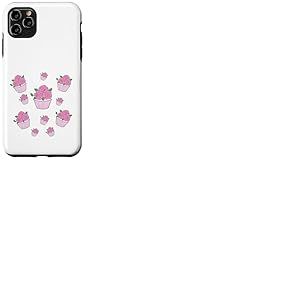 Illustration Mignonne du d&eacute;sert Rose Cupcakes et Roses Coque pour iPhone 11 Pro Max