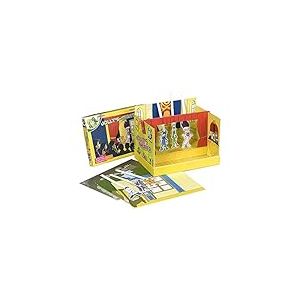 Jolly &laquo; Jeu cr&eacute;atif de th&eacute;&acirc;tre &raquo; &ndash; Kit cr&eacute;atif pour Enfants avec Personnages et d&eacute;cors, cr&eacute;ez Votre Propre th&eacute;&acirc;tre, 4 sc&egrave;nes pr&ecirc;tes &agrave; l'emploi + 6 Toiles de Fond Blanches &agrave; Peindre