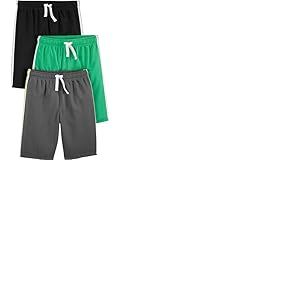 Simple Joys by Carter's 3-Pack Mesh Infant-and-Toddler-Shorts, Noir/Vert/Gris, 3 Ans (Lot de 3) B&eacute;b&eacute; gar&ccedil;on