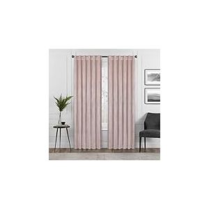 Eclipse Harper Rideaux en Velours avec Passe-Tringle pour Chambre à Coucher, Panneau Simple, 127 x 274,3 cm, Blush
