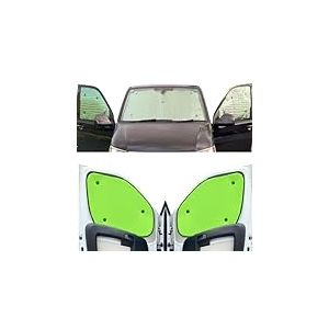 Stores Thermiques Compatible avec Peugeot Bipper Tepee (2008-Date)(Ensemble Complet + hayon) Couleur de la Doublure Jaune Fluo, R&eacute;versible