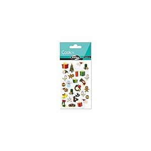 MY MANDARINE CY153Cpack - GOMMETTES 3D Cooky - LOT DE 10 planches 12x8 cm - 270 stickers - SYMBOLES NO&Euml;L
