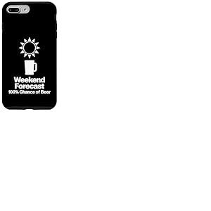 Weekend Humour Sunny Forecast Minimal Ic&ocirc;ne Design Coque pour iPhone 7 Plus/8 Plus
