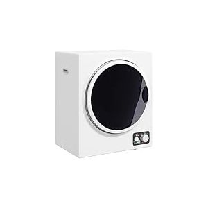HOMCOM S&egrave;che-linge &agrave; &eacute;vacuation portable, s&egrave;che-linge &eacute;lectrique 850 W, 4 Kg, 4 modes de s&eacute;chage, 2 niveaux de chauffage, cuve en acier inoxydable, installation murale, pour appartement dortoir, blanc