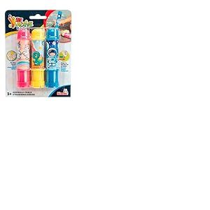 Simba Lot de 3 porte-craies de rue avec 3 motifs diff&eacute;rents, 3 x 13 cm, avec 3 craies de couleur, &agrave; partir de 3 ans