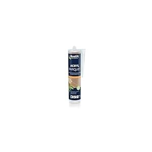 Bostik Joint Acryl Parquet et Sols Stratifié – Mastic Etanchéité Acrylique, Joints de Finition – Compatible Tous Vernis – Sans Solvant – Couleur : Hêtre Clair, Cartouche 300 ml