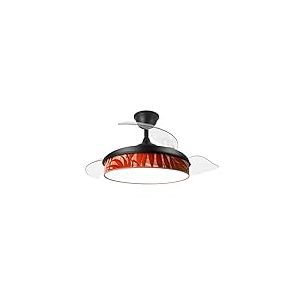 Eden pulse Ventilateur CC 72 W noir, 3 pales, 7200 lm, 3000 K, 4000 K, 6000 K, télécommande, mémoire, minuterie, idéal pour climatisation et confort.