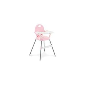 Chaise haute enfant 3 en 1 KikkaBoo SPOONY, chaise haute jusqu'à 36 mois, chaise haute évolutive, rehausseur, chaise basse, pliante, plateau amovible rose