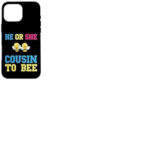 He Or She Cousin To Bee Baby Shower Party Révélation du sexe Coque pour iPhone 16 Pro Max