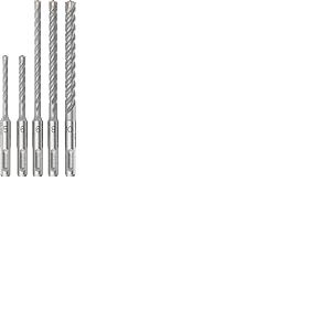 Bosch 5x Coffret de forets pour perforateur PRO SDS plus-5X (pour B&eacute;ton, Briques silicocalcaires, &Oslash; 5,0, 6,0, 6,0, 8,0, 10,0 mm, Professional Accessoire Marteau burineur, Brise-b&eacute;ton)