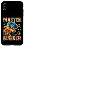 Master Builder Bricks Blocks Play Toys T-Rex Dinosaur Coque pour iPhone XS Max