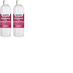 Onyx - Essence &agrave; la T&eacute;r&eacute;benthine - Diluant Peinture et Vernis &agrave; l&rsquo;Huile, Acc&eacute;l&egrave;re le S&eacute;chage des Peintures, Entretient les Sols et Bois - Fabrication Fran&ccedil;aise - 1L (Lot de 2)
