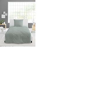 Bierbaum Parure de lit 3000 Seersucker Uni - Conçue en Allemagne - Citron Vert 30 - Dimensions : 155 x 220 cm + 80 x 80 cm - Confortable