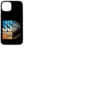 55e Anniversaire Homme basketteur Basket 55 Ans Coque pour iPhone 15 Plus