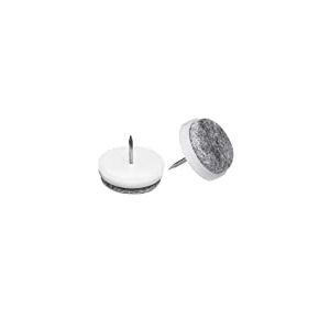 Meister, 644106 Patins en feutre avec clou,30 mm, blanc, 20 pièces