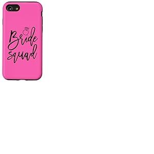 Bride Squad Script Bague en Diamant Graphique Mariage Coque pour iPhone SE (2020) / 7/8