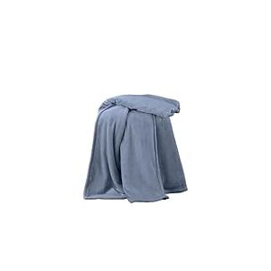 Catherine Lansfield Raschel Velvet Touch Couverture-Couvre-lit Bleu 200 x 240 cm