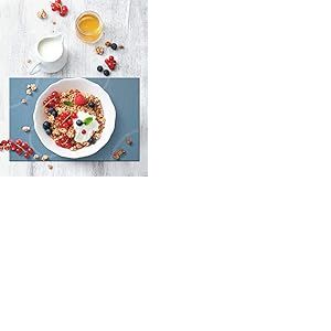 d-c-fix set de table Catania Cercle pastel bleu - lavable - plastique PVC vinyle dessous assiette - 30 cm x 45 cm rectangulaire