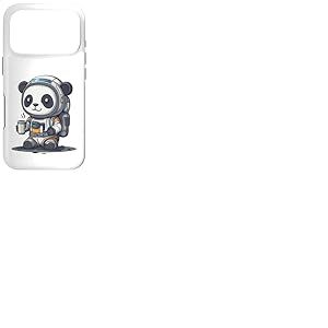 Panda Astronaute avec caf&eacute; Astronaute de l'espace Panda Coque pour iPhone 17 Pro