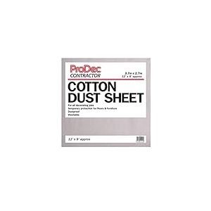 ProDec Contractor B&acirc;che en coton 3,6 m x 2,7 m pour les travaux de peinture, protection des moquettes, lavable, b&acirc;ches robustes pour prot&eacute;ger le mobilier