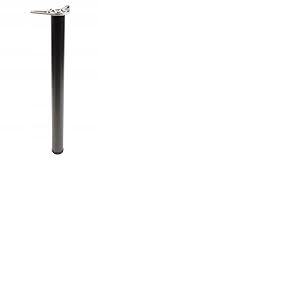 GTV Pied de Meuble A80 - Diamètre : 80 mm - Hauteur : 870 mm - Noir - Pied de Table Rond en Acier/ZnAl, avec vis - Pied Stable pour Table, Console, Plan de Travail, Meubles de Cuisine