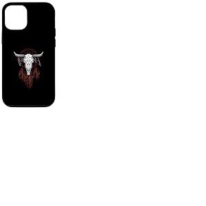 Cr&acirc;ne ou cr&acirc;ne de Taureau boh&eacute;mien Western Cowgirl Rod&eacute;o Girl Coque pour iPhone 12/12 Pro