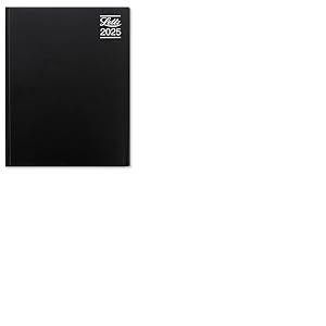 Letts of London Rhino Agenda semainier 2025 avec rendez-vous Noir Format A4