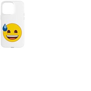 Emoji Sweat Officiel Souriant Jaune Rieur Coque pour iPhone 15 Pro Max