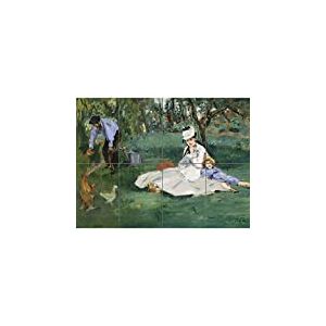 Manet Monet Family In Their Garden Argenteuil Painting XL Giant Panel Poster (8 Sections) Famille Jardin La peinture Affiche