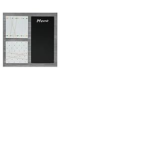 Deknudt Panneau memo en Bois Gris avec tabelau Noir Taille Image 9,0 x13,0 cm;10,0 x10,0 cm;10,0 x15,0 cm;13,0 x13,0 cm;13,0 x18,0 cm;